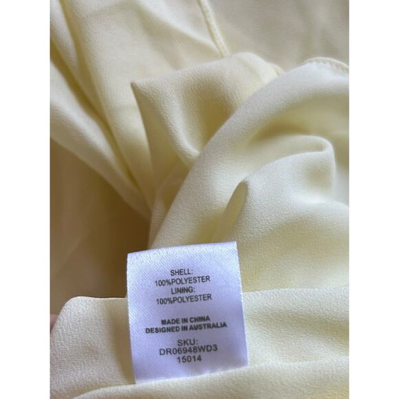 NWT - Meshki Olivette Strapless Chiffon Maxi Dress in Lemon Sherbert- Size M - Picture 10 of 16